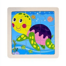 Load image into Gallery viewer, Intelligence Kids Toy Wooden 3D Puzzle Tangram for Children Baby Cartoon Animal , Traffic Puzzles Educational Learning Toys
