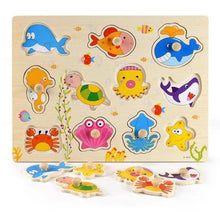Load image into Gallery viewer, Kids 3D Puzzle Wooden Toys Colorful Geometry Shape Cognition Wood Puzzle Children Early Learning Educational Montessori Toys
