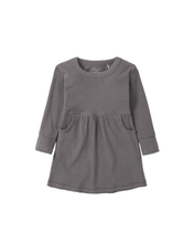 Load image into Gallery viewer, Long Sleeve Ribbed Dress - Graphite
