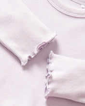 Load image into Gallery viewer, Long Sleeve Ribbed Lettuce Trim Tee - Lilac
