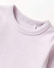Load image into Gallery viewer, Long Sleeve Ribbed Lettuce Trim Tee - Lilac
