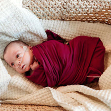 Load image into Gallery viewer, DOLLY LANA  Ribbed Swaddle Blanket - Magenta
