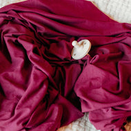 DOLLY LANA  Ribbed Swaddle Blanket - Magenta