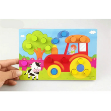 Load image into Gallery viewer, Montessori Cartoon Animal Educational Wooden Beaded Geometry  Digital Clock Puzzles Matching Clock Toy For Children
