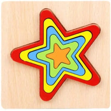 Load image into Gallery viewer, Montessori Cartoon Animal Educational Wooden Beaded Geometry  Digital Clock Puzzles Matching Clock Toy For Children

