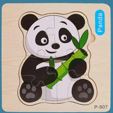 Load image into Gallery viewer, Montessori Games Baby Animals/traffic Kid's Cognition Puzzles Toys Wooden Cartoon Cognition Puzzle Toys Matching Education Game
