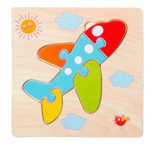Load image into Gallery viewer, Montessori Games Baby Animals/traffic Kid's Cognition Puzzles Toys Wooden Cartoon Cognition Puzzle Toys Matching Education Game
