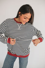 Load image into Gallery viewer, Oversized Fit Freestyle Stripe Breastfeeding Sweatshirt - EXTENDED CHART
