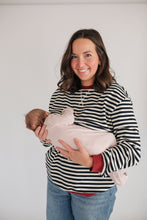 Load image into Gallery viewer, Oversized Fit Freestyle Stripe Breastfeeding Sweatshirt - EXTENDED CHART
