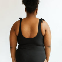 Load image into Gallery viewer, Ribbed One Piece Tie Shoulder Breastfeeding Swimsuit
