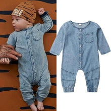 Load image into Gallery viewer, New Infant Kid Baby Girl Boy Clothes Soft Denim Romper Play suit Jumpsuit Outfits 0-24M
