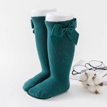 Load image into Gallery viewer, New Kids Socks Toddlers Girls Big Bow Knee High Quality Long Soft Autumn Winter 100% Cotton Lace Baby Tube Sock Baby Cotton Knee Socks Warm Big Bow Knot Baby Stockings Stylish Leg Warmer Soft Dance Socks
