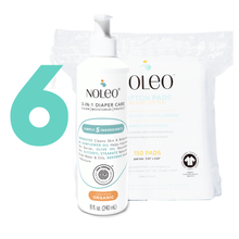 Load image into Gallery viewer, NOLEO DUO: 3-in-1 Diaper Rash Cream &amp; Large Cotton Pads
