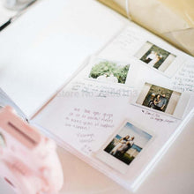 Load image into Gallery viewer, Personalized Wood Look Printable White Guestbook Flower Wedding Guest Book Alternatives Album Custom Wedding Scrapbook For Gifts
