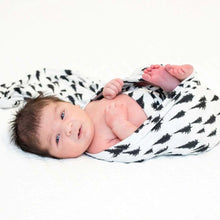 Load image into Gallery viewer, DOLLY LANA  Stretchy Swaddle Blanket - Monochrome Pine Tree
