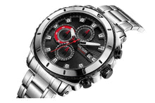 Load image into Gallery viewer, Luxury Men's Business Quartz Watches Blue Fashion Chronograph Elegant Stainless Steel Wristwatches For Man
