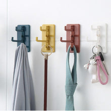 Load image into Gallery viewer, Rotating Hook Adhesive Creative Nordic Wall-mounted Bathroom Strong Hook Self Adhesive Kitchen Hanger Key Storage Home Organizer Domestic Suction Hooks Rotating Space Saving Hook Domestic Suction Hooks Rotating Space Saving Hook
