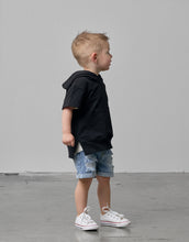 Load image into Gallery viewer, Short Sleeve Hoodie - Black
