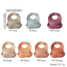 Load image into Gallery viewer, Silicone Bibs For Kids Newborn Baby Feeding Tableware Waterproof  Baby Bibs For Toddler Bib For Kids
