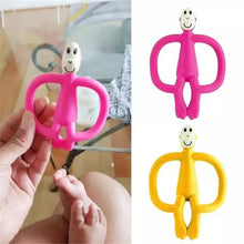 Load image into Gallery viewer, Silicone Cartoon Monkey Toddler Molar Teeth Pain Relief Tool Kids Teether  Teething Beads Baby Shower Gift
