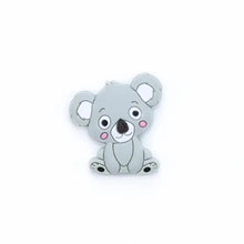 Load image into Gallery viewer, Silicone Teether Animal Koala Baby Teether Pendant Food Grade BPA Free Baby Teething Chew Charms Silicone Beads Toy
