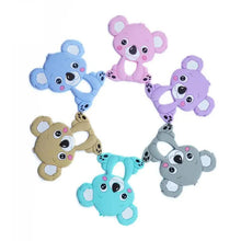 Load image into Gallery viewer, Silicone Teether Animal Koala Baby Teether Pendant Food Grade BPA Free Baby Teething Chew Charms Silicone Beads Toy
