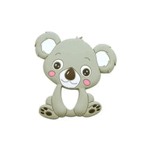 Load image into Gallery viewer, Silicone Teether Animal Koala Baby Teether Pendant Food Grade BPA Free Baby Teething Chew Charms Silicone Beads Toy
