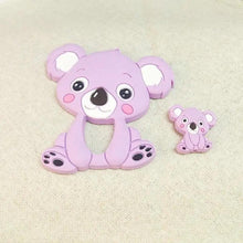 Load image into Gallery viewer, Silicone Teether Animal Koala Baby Teether Pendant Food Grade BPA Free Baby Teething Chew Charms Silicone Beads Toy
