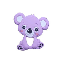 Load image into Gallery viewer, Silicone Teether Animal Koala Baby Teether Pendant Food Grade BPA Free Baby Teething Chew Charms Silicone Beads Toy
