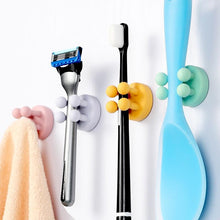 Load image into Gallery viewer, Silicone Toothbrush Holders Hook Wall Door Hooks Towel Key Plug Holder Hangers For Kitchen Bathroom Home Office Organizer Waterproof Self Adhesive Hook for Toothbrush  and Small Items
