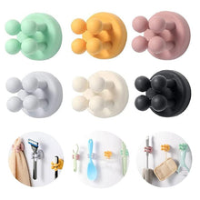 Load image into Gallery viewer, Silicone Toothbrush Holders Hook Wall Door Hooks Towel Key Plug Holder Hangers For Kitchen Bathroom Home Office Organizer Waterproof Self Adhesive Hook for Toothbrush  and Small Items
