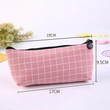 Load image into Gallery viewer, Simple Striped Color Design Pencil Cases For Students Retro Large Capacity Stationery School Pouch
