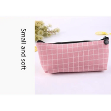 Load image into Gallery viewer, Simple Striped Color Design Pencil Cases For Students Retro Large Capacity Stationery School Pouch
