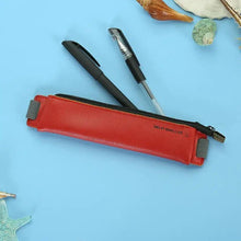 Load image into Gallery viewer, Slim Leather Unique Design Pencil Case Book Holder Pouch With Elastic Band For Notebook Fashion School Pen Case
