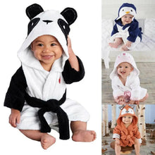 Load image into Gallery viewer, Soft And Comfortable Baby Bathrobes Cute Cartoon Animal Face Sleepwear For Babies Unique Design Hooded Sleepwear For Infants
