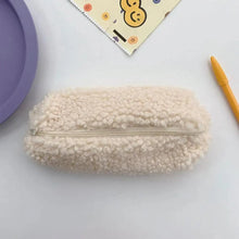 Load image into Gallery viewer, Soft Plush Pencil Case Stationery Pouch Cosmetic Zipper Pouch Bag Simple Lightweight Design

