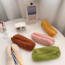 Load image into Gallery viewer, Soft Plush Pencil Case Stationery Pouch Cosmetic Zipper Pouch Bag Simple Lightweight Design

