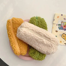 Load image into Gallery viewer, Soft Plush Pencil Case Stationery Pouch Cosmetic Zipper Pouch Bag Simple Lightweight Design
