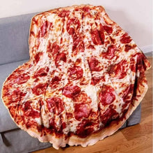 Load image into Gallery viewer, Soft Warm Pizza Round Blanket Travel Portable Wearable Winter Comfortable Blanket Perfect Autumn Gift
