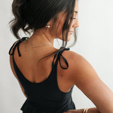 Load image into Gallery viewer, Tie Shoulder Breastfeeding Peplum Tankini Swimsuit Top
