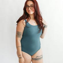 Load image into Gallery viewer, Ribbed One Piece Tie Shoulder Breastfeeding Swimsuit
