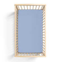 Load image into Gallery viewer, Jersey Knit Polyester Crib Sheet in Tally Cross

