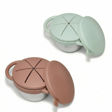 Load image into Gallery viewer, Stainless Steel Snack Cup Set of 2 (Mocha Mousse &amp; Sage Green)
