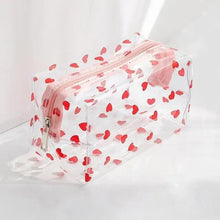Load image into Gallery viewer, Transparent Flower Print Pencil Case For Students Classic Stationery Case Large Capacity Pencil Bag
