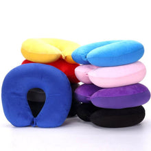 Load image into Gallery viewer, U Shaped Travel Pillow Particles Neck Car Plane Pillows Soft Cushion Home Outdoor Textile Memory Foam U-Shaped Pillow Slow Rebound Neck Pillow Nap Airplane Pillow Sleep With No Neck Pain Super Soft Memory Foam Neck Pillow Easy Washing With Removable Cover
