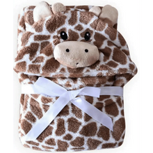 Load image into Gallery viewer, Unique Bear Shaped Baby Hooded Bathrobe Trendy Soft Baby Blanket Baby Bath Towel Cartoon Patter Towel
