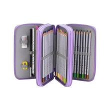 Load image into Gallery viewer, Unique Purple Cute Big 36/48/72 Holes Stationery Students Pencil Case High Quality Large Capacity Pencil Box

