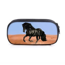 Load image into Gallery viewer, Vintage Cartoon Print Students Pencil Case Classic Theme Makeup Cosmetic Bags Elegant Stationery Pouch
