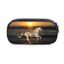 Load image into Gallery viewer, Vintage Cartoon Print Students Pencil Case Classic Theme Makeup Cosmetic Bags Elegant Stationery Pouch
