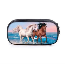 Load image into Gallery viewer, Vintage Cartoon Print Students Pencil Case Classic Theme Makeup Cosmetic Bags Elegant Stationery Pouch
